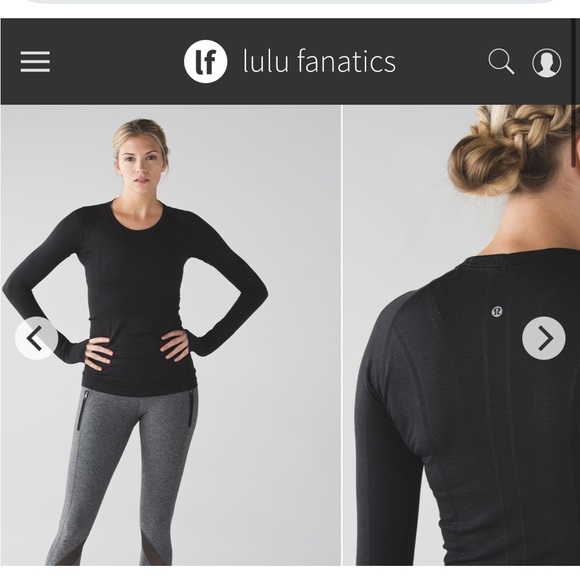 36- $35 Lululemon Swiftly Tech $78 Long Sleeve Crew Sz 6 Black - Picture 1 of 2